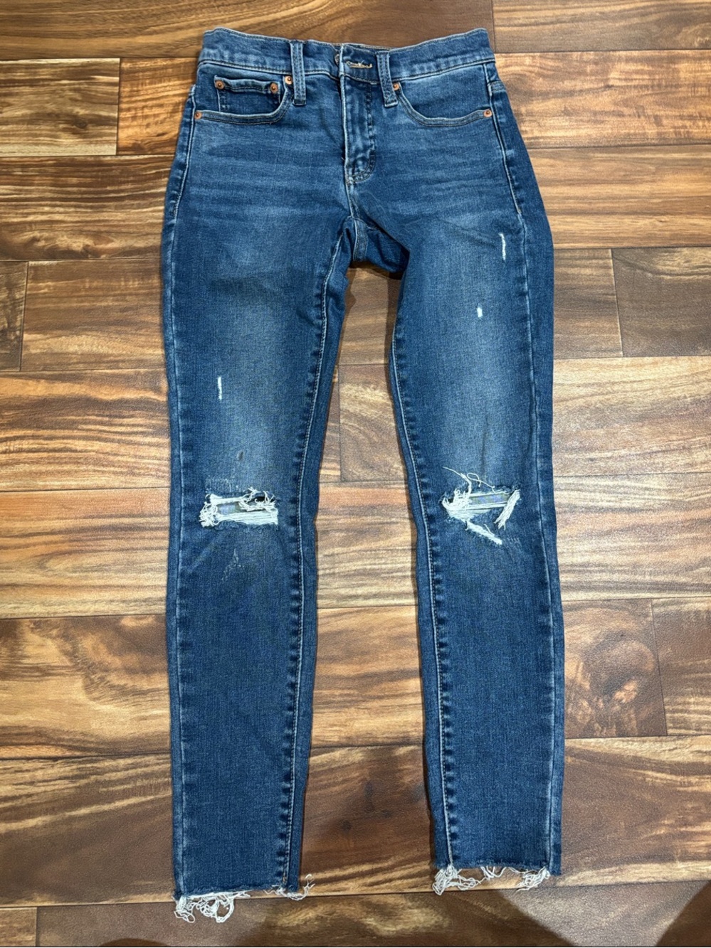 Lucky Brand Women’s High-Rise Distressed Skinny Jeans - Dark Blue